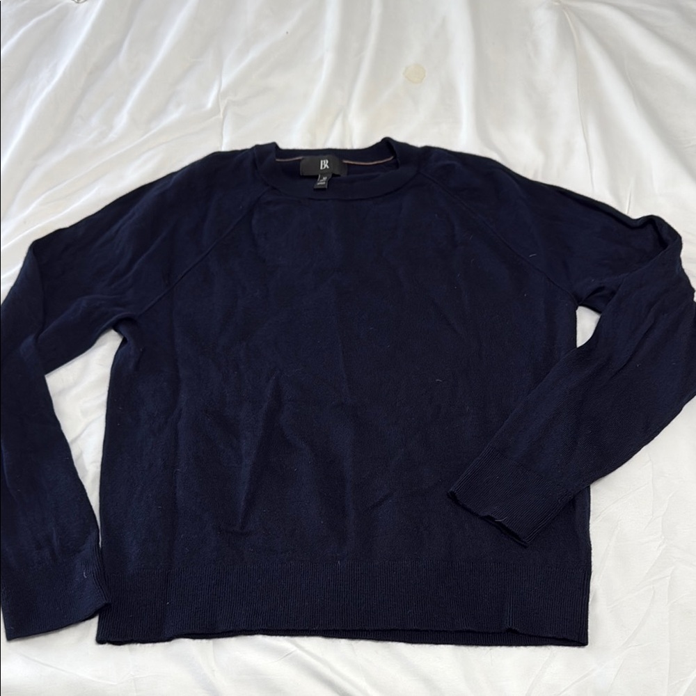 Banana Republic Blue Crewneck Sweater Classic Knit